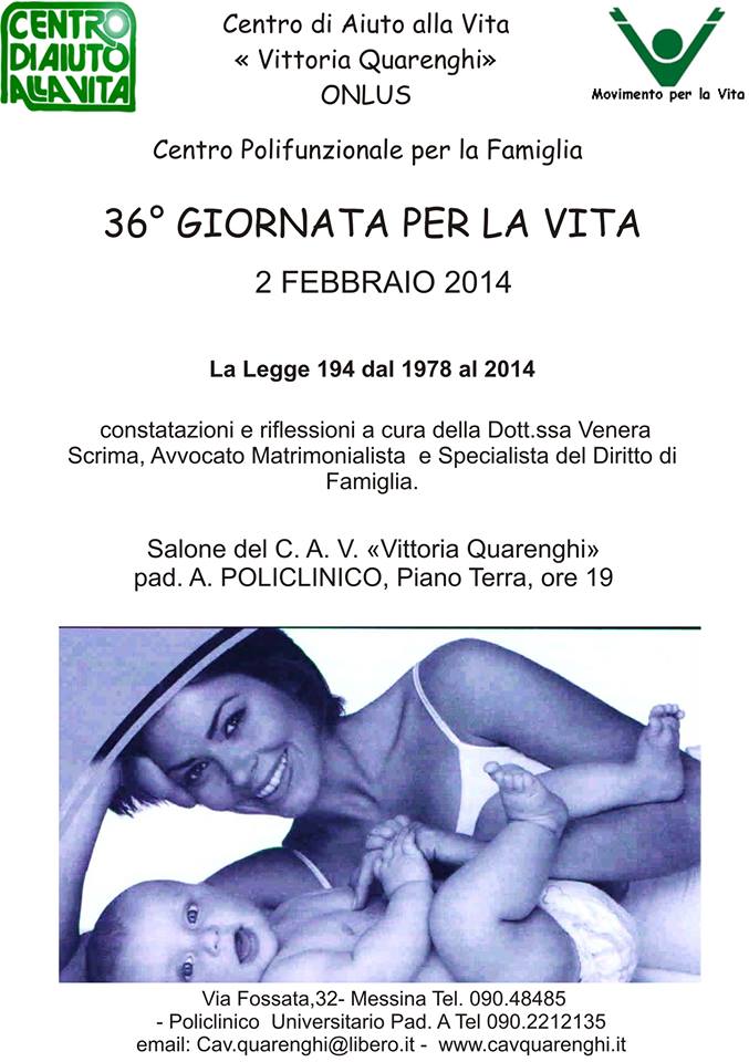 36 giornata per la vita 2014