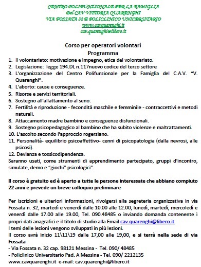 corso cav 2019